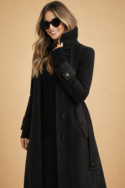 Valerisse | Double Breasted Stand Collar Coat