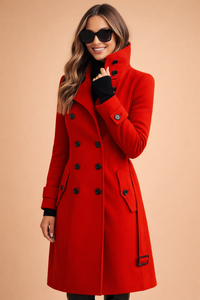 Valerisse | Double Breasted Stand Collar Coat