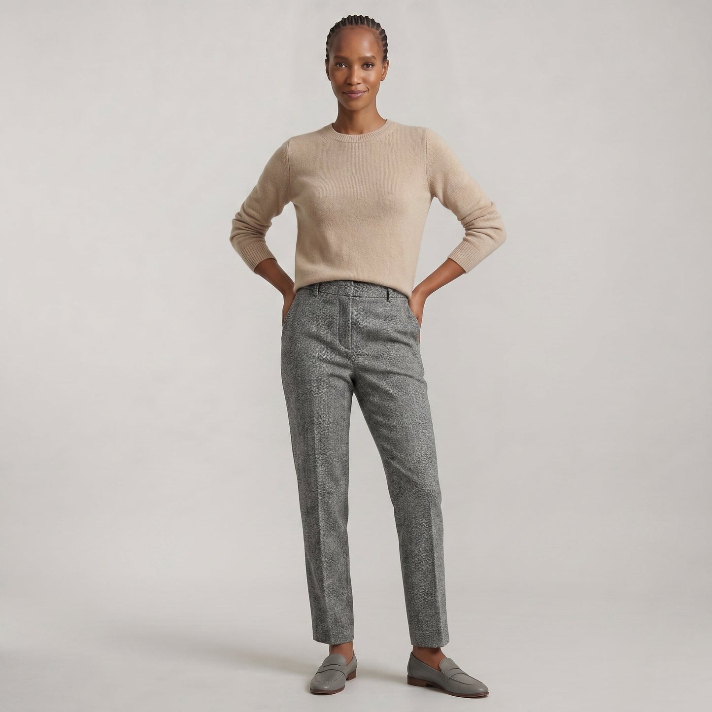 Emma | High Waist Straight Leg Trousers
