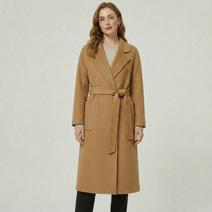 Genevieve | Belted Wool Long Coat