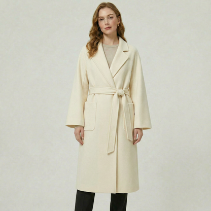 Genevieve | Belted Wool Long Coat