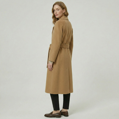 Genevieve | Belted Wool Long Coat