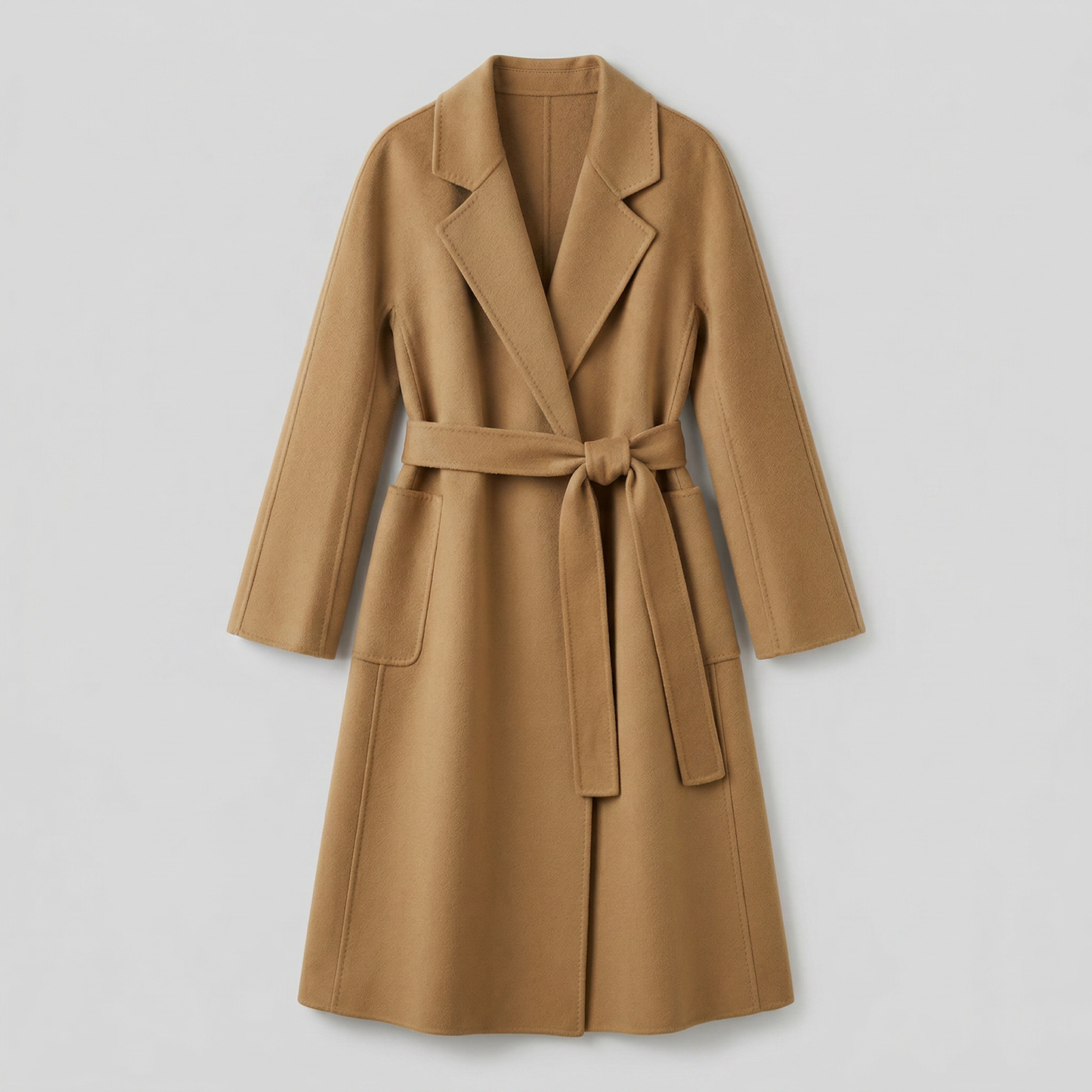 Genevieve | Belted Wool Long Coat