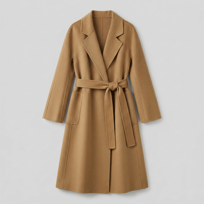 Genevieve | Belted Wool Long Coat